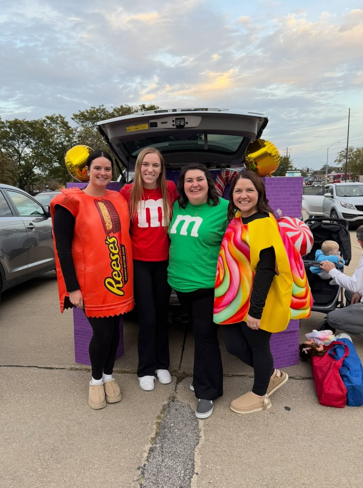 Axis Therapy Centers team members in candy-themed costumes