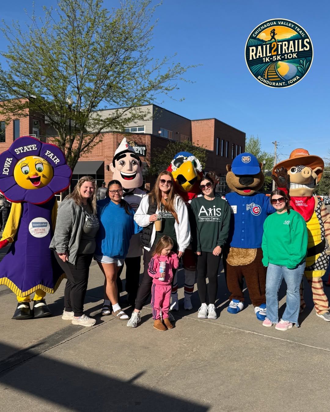 Axis Therapy Centers team with community mascots